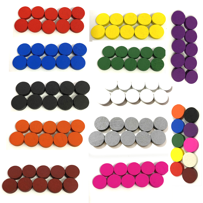Board Game Harvest - 50 stück 15*5MM 11 Farben Holz
