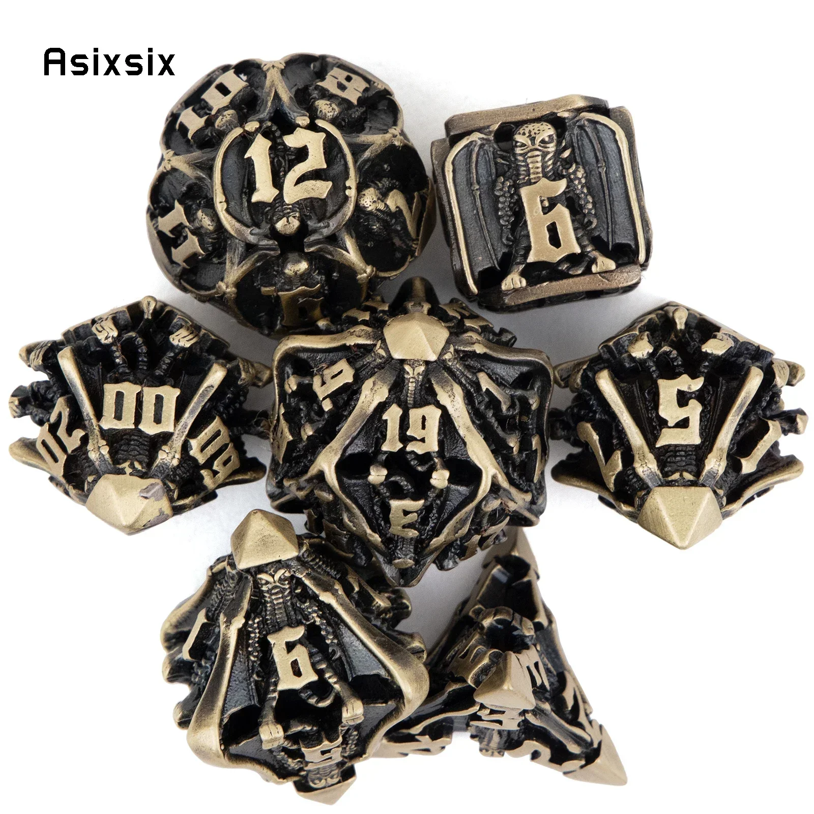 Dice Set Polyhedral - Metallwürfel, perfekt für Tabletop-Rollenspiele und Kartenspiele,