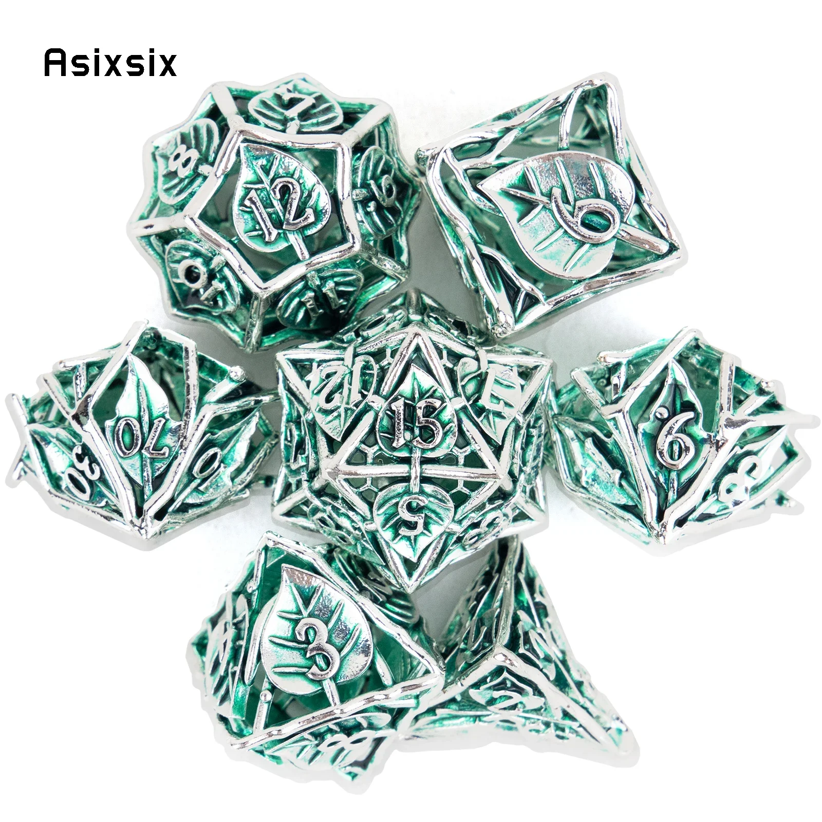 Dice Set Polyhedral - Metallwürfel, perfekt für Tabletop-Rollenspiele und Kartenspiele,
