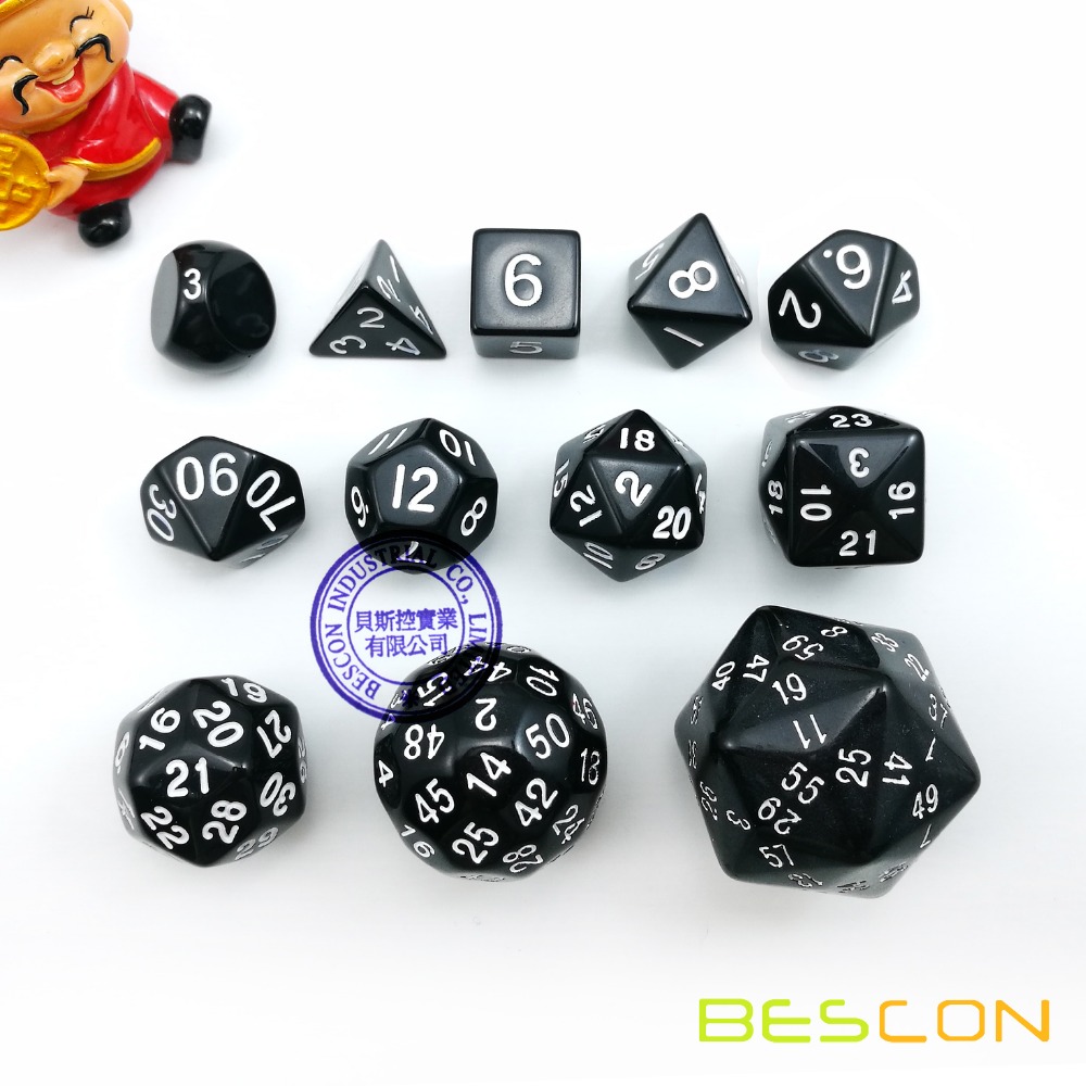 Dice Set Polyhedral - 12 stücke Polyhedral Würfel Set D3-D60