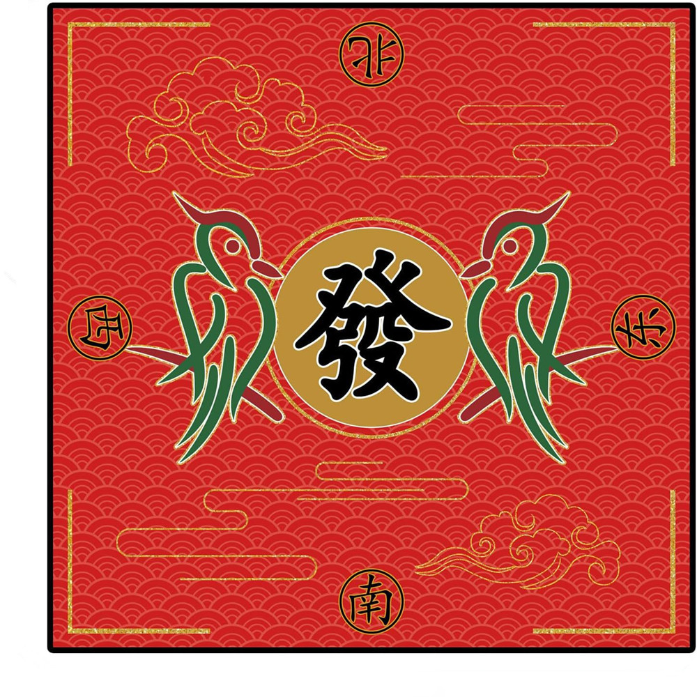 Board Game Card - Hochwertige Mahjong-Matte aus Gummi, langlebig, wasserdicht,