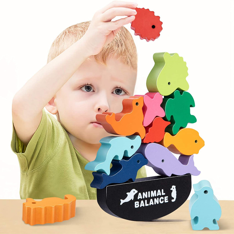 Board Game Anak - Neue Kinder Montessori Holz Tier Balance