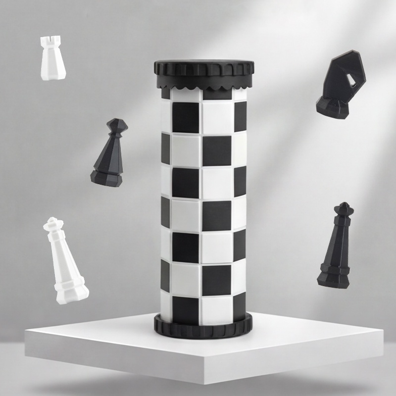 Board Game Cafe - Reise-Aufbewahrungsbox Internationales Schachspiel Interaktives Desktop-Brettspiel Spielzeug