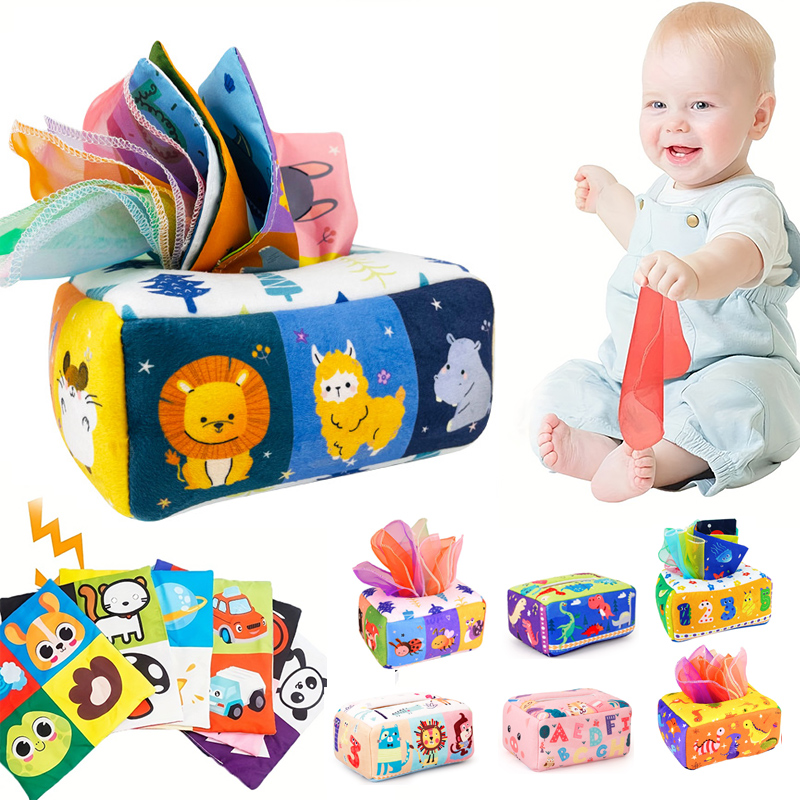 Board Game Anak - Baby Montessori Spielzeug, Magic Tissue Box,