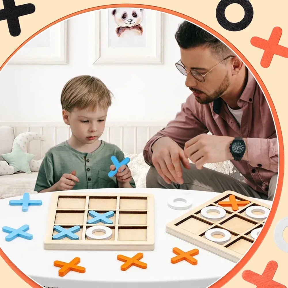 Holz XO Tic Tac Toe Spiel Mini – Board Game Anak Bewertung und Preis