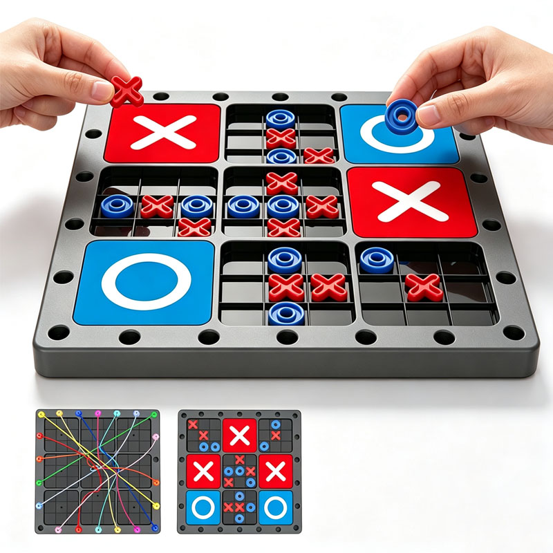 NEU 2-in-1 Tic-Tac-Toe-Brettsp – Board Game Family Bewertung und Preis