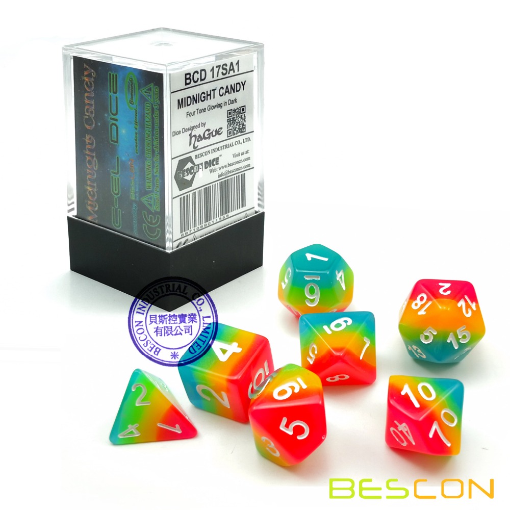 Bescon Fantasie Regenbogen Glo – Dice Set Polyhedral Bewertung und Preis