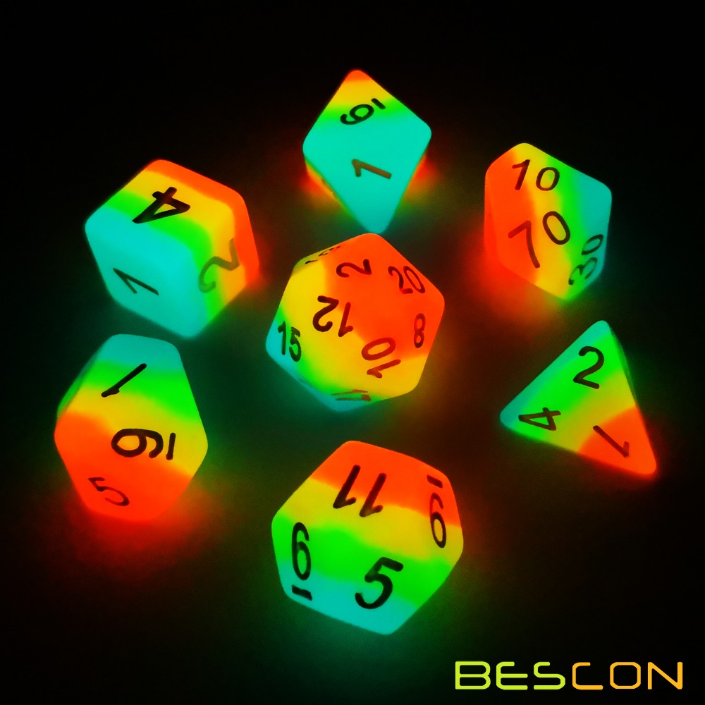 Bescon Fantasie Regenbogen Glo – Dice Set Polyhedral Bewertung und Preis