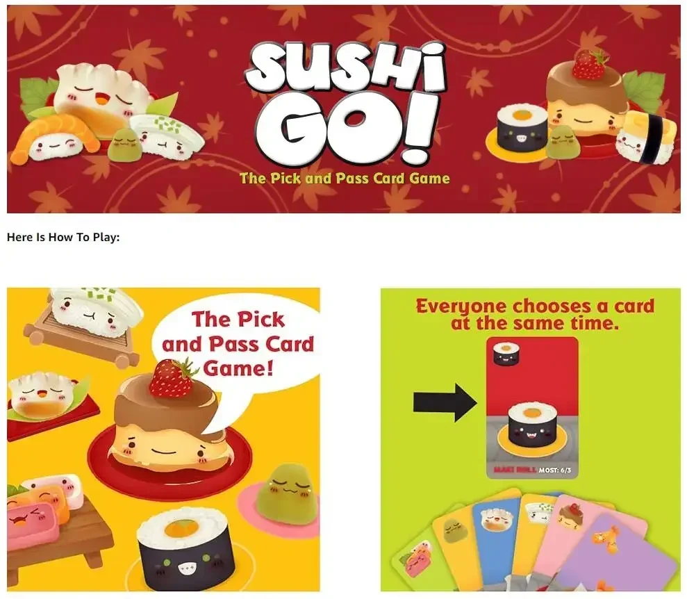 Sushi geht! & Sushi Go Party-K – Board Game Card Bewertung und Preis