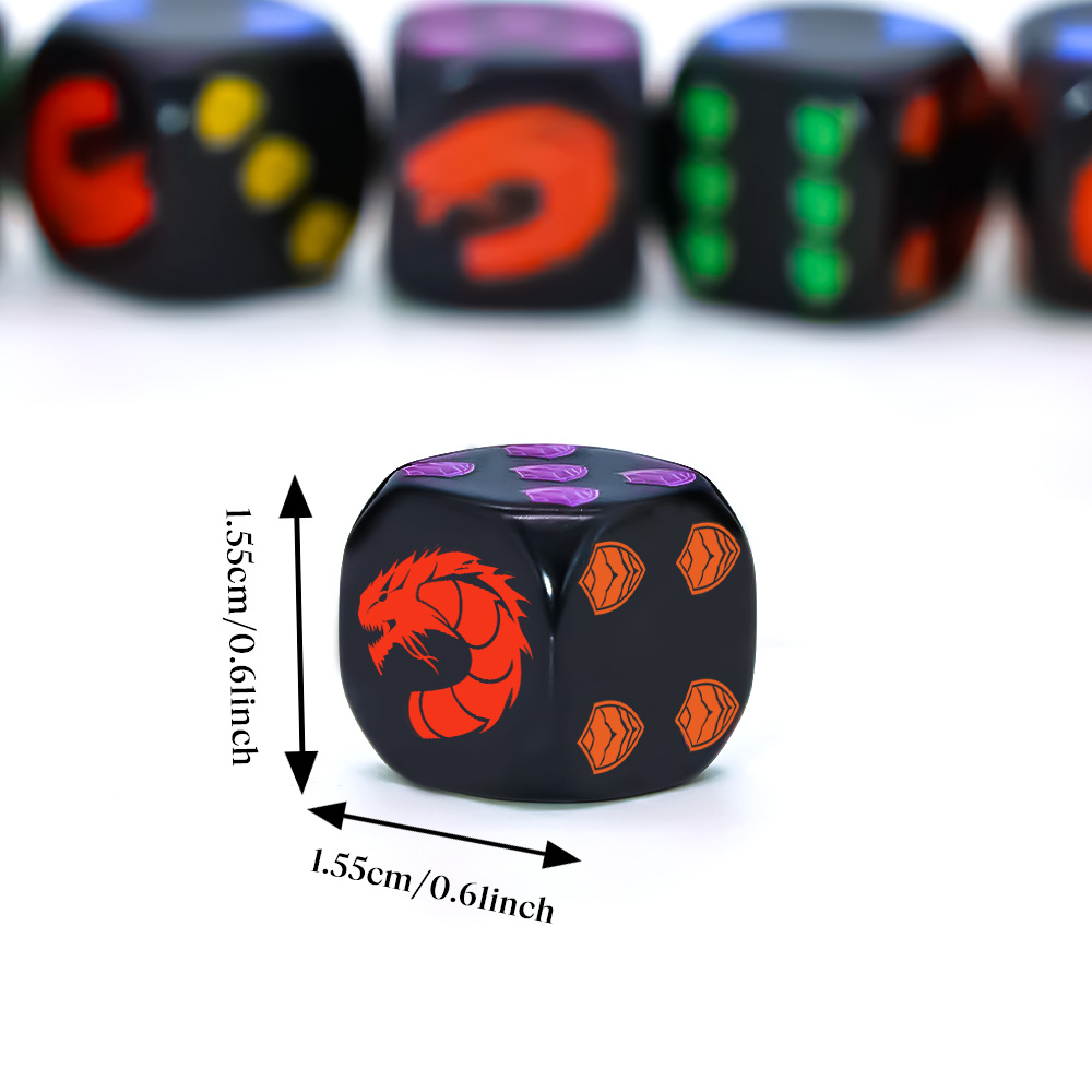 6-teiliges Drachenschild-Wappe – Dice Set Polyhedral Bewertung und Preis